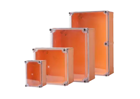 ALLBRO OK1-OC Orange Base Box + Clear Lid ABOVE BOXES INCLUDE DMC MOUNTING PLATE,BRACKETS & HINGES