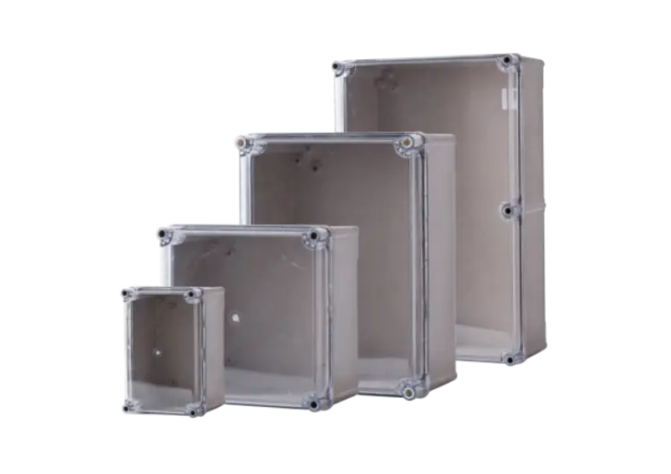 ALLBRO OK5 CLEAR (PC) SHALLOW LID ABOVE BOXES INCLUDE DMC MOUNTING PLATE,BRACKETS & HINGES