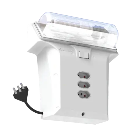 ALLBRO PLUG IN ADAPTOR 2X16A/6A SLIML