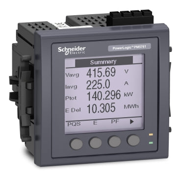 Schneider PM5760 Meter, 2 ethernet, up to 63th H, 1,1M, wave+RCM, 4DI/2DO 52 alarms, MID METSEPM5761