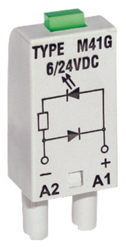 RELPOL S.A Module V, It limits overvoltage on AC coils.No indication. Voltage 6/24 V AC. For sockets:  GZM2, GZM3, GZM4, GZT2, GZT3, GZT4, GZM80, GZM92, GZT80, GZT92. Grey colour
