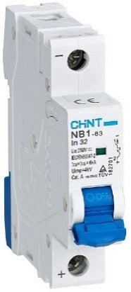 Chint 6kA 1P 50A Circuit Breaker C-Curve NB1-63-1P-C50-06