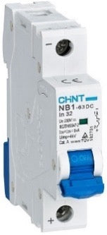 Chint 10kA 1P 6A Circuit Breaker DC125V NB1-63-1P-C06-DC