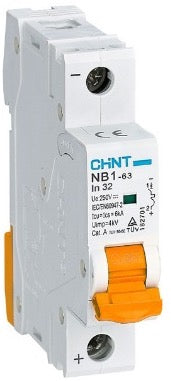 Chint 6kA 1P 4A Circuit Breaker D-Curve NB1-63-1P-D04-06