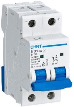 Chint 10kA 2P 32A Circuit Breaker DC125V NB1-63-2P-C32-DC