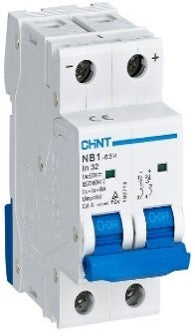 Chint 10kA 2P 25A Circuit Breaker C-Curve NB1-63H-2P-C25-10