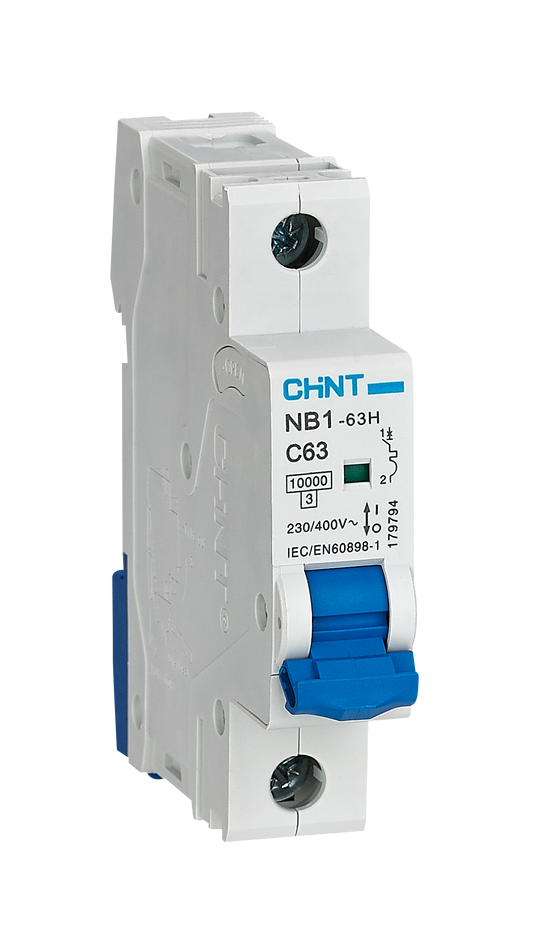 Chint 10kA 1P 63A Circuit Breaker C-Curve