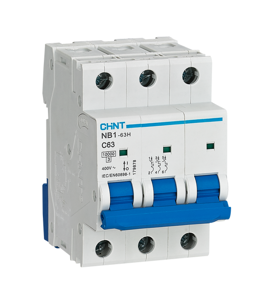 Chint 10kA 3P 63A Circuit Breaker C-Curve