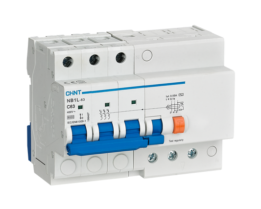 Chint 6kA 3P+N 63A Earth Leakage 30mA OL Protection