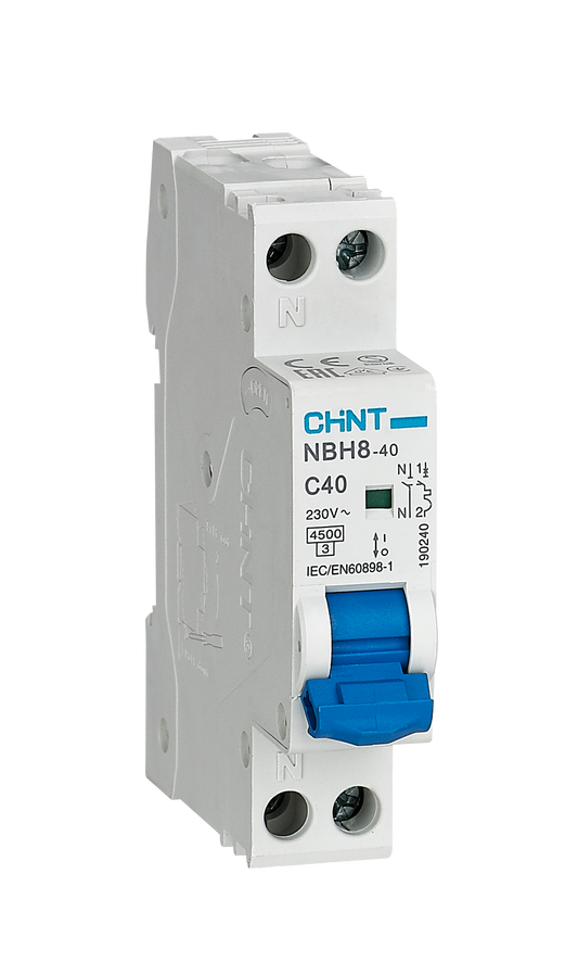 Chint 4.5kA 1P+N 40A Compact Circuit Breaker C-Curve