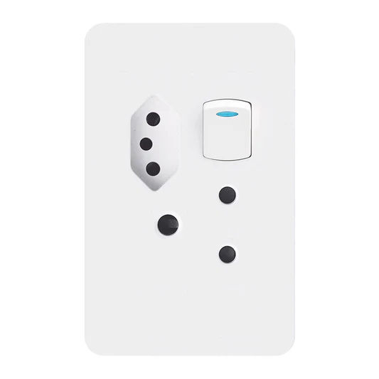 Chint Single Switched Socket 16A; 2 x USB 2100mA