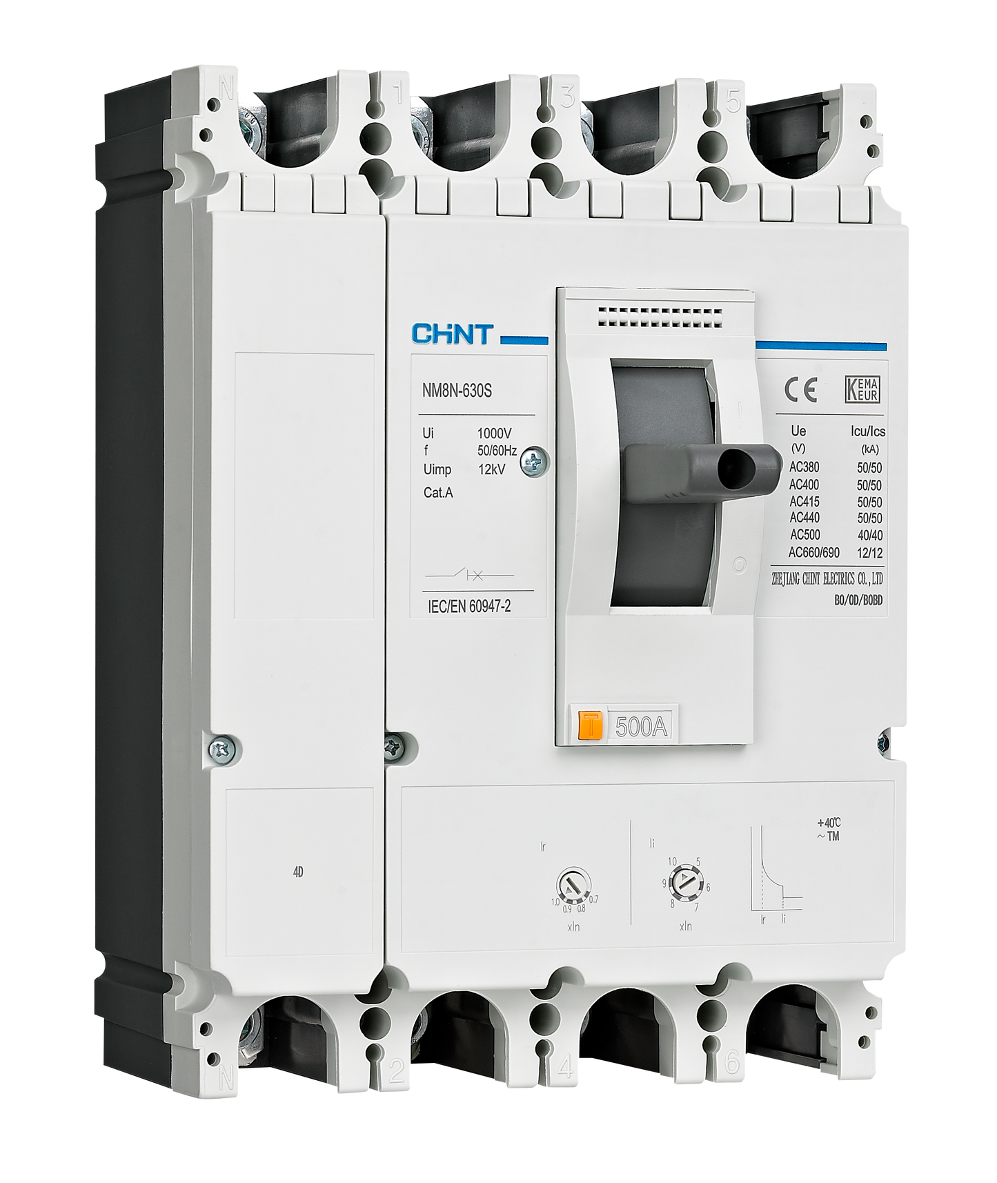 Chint 70KA 1600A 3P MCCB
(Electronic 0.4-1In) & Electro Motor AC230V