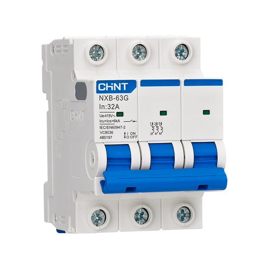 Chint 6kA 3P 63A Circuit Breaker D-Curve