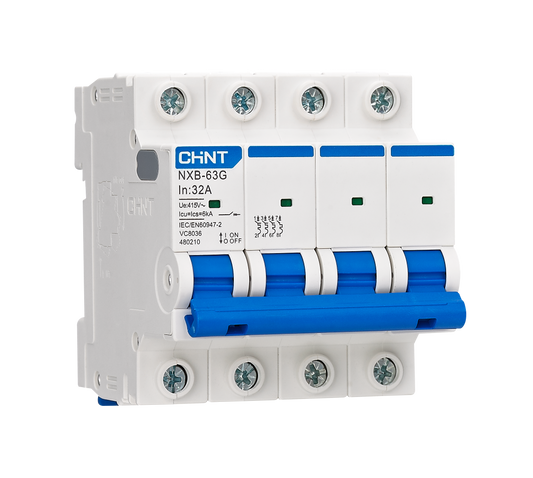 Chint 6kA 4P 63A Circuit Breaker C-Curve
