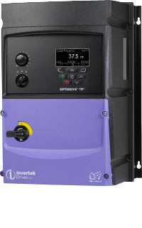 Invertek Optidrive P2  IP66 Switched, 46 Amps 22 kW  3Ph. Input, 3Ph. Output, 380-480V, EMC Filter, Brake Chopper, TFT Display ODP-2-44220-3KF4B-MN