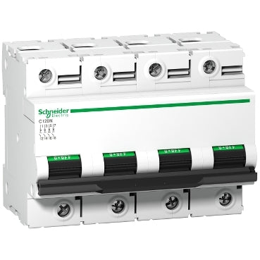 SCHNEIDER C120N 4P 125A C 10000A 415V MINIATURE CI