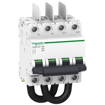 Schneider switch disconnector Acti9 C60NA-DC. photovoltaic. 2P. 50A for 700VDC. 32A for 800VDC and 20A for 1000VDC A9N61690