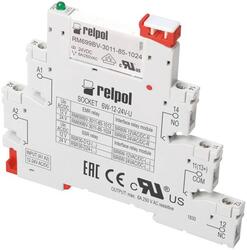 RELPOL S.A Interface relay: consists with:universal socket 6WB-12-24V-U and relay RSR30-D24-A1-24-020-1. Width: 6,2 mm. 24 V AC/DC