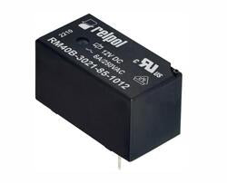 RELPOL S.A Miniature relays RM40B-2011-85-1012,1 CO. Contact material:  AgNi. Voltage coil 12 V.  DC Rated load  6 A