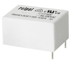 RELPOL S.A Miniature relays RM40-2011-85-1012, 1 CO. Contact material: AgNi. Voltage coil 12 V DC. Rated load AC1  5 A / 250 V AC. Mounting: for PCB. Cover protection category IP 67.