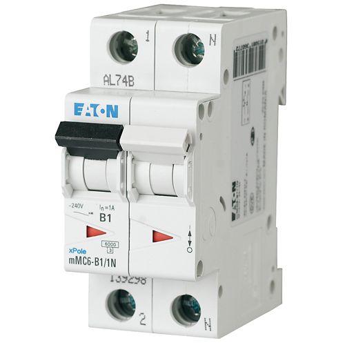 EATON CIRCUIT BREAKER 10kA CURVE C 1P+N - 63A