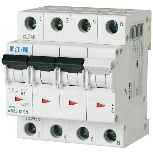 EATON CIRCUIT BREAKER 10kA CURVE C 3P+N - 16A