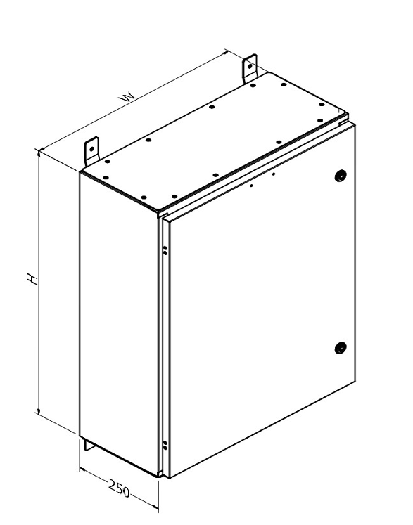 MERLIN SYSTEMS 250DX400WX400H M-250  SINGLE DOOR ENCLOSURE