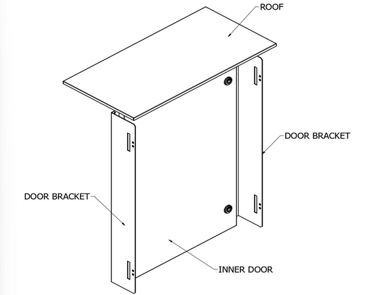 MERLIN SYSTEMS 250DX800WX1200H M-250 DOUBLE DOOR KIT