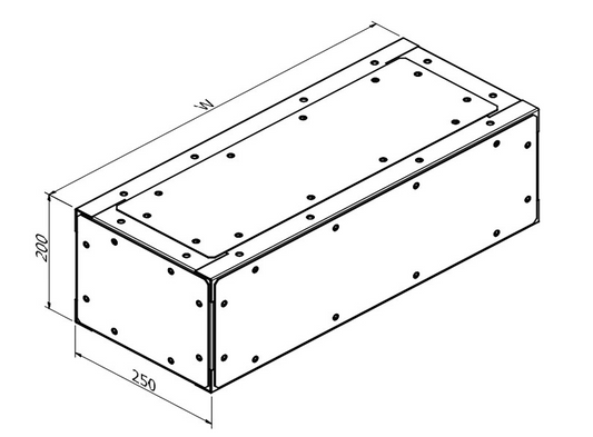 MERLIN SYSTEMS 250DX800WX200H M-250 BASE