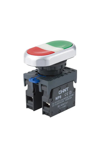 Chint Pushbutton Red and Green 1NO+1NC