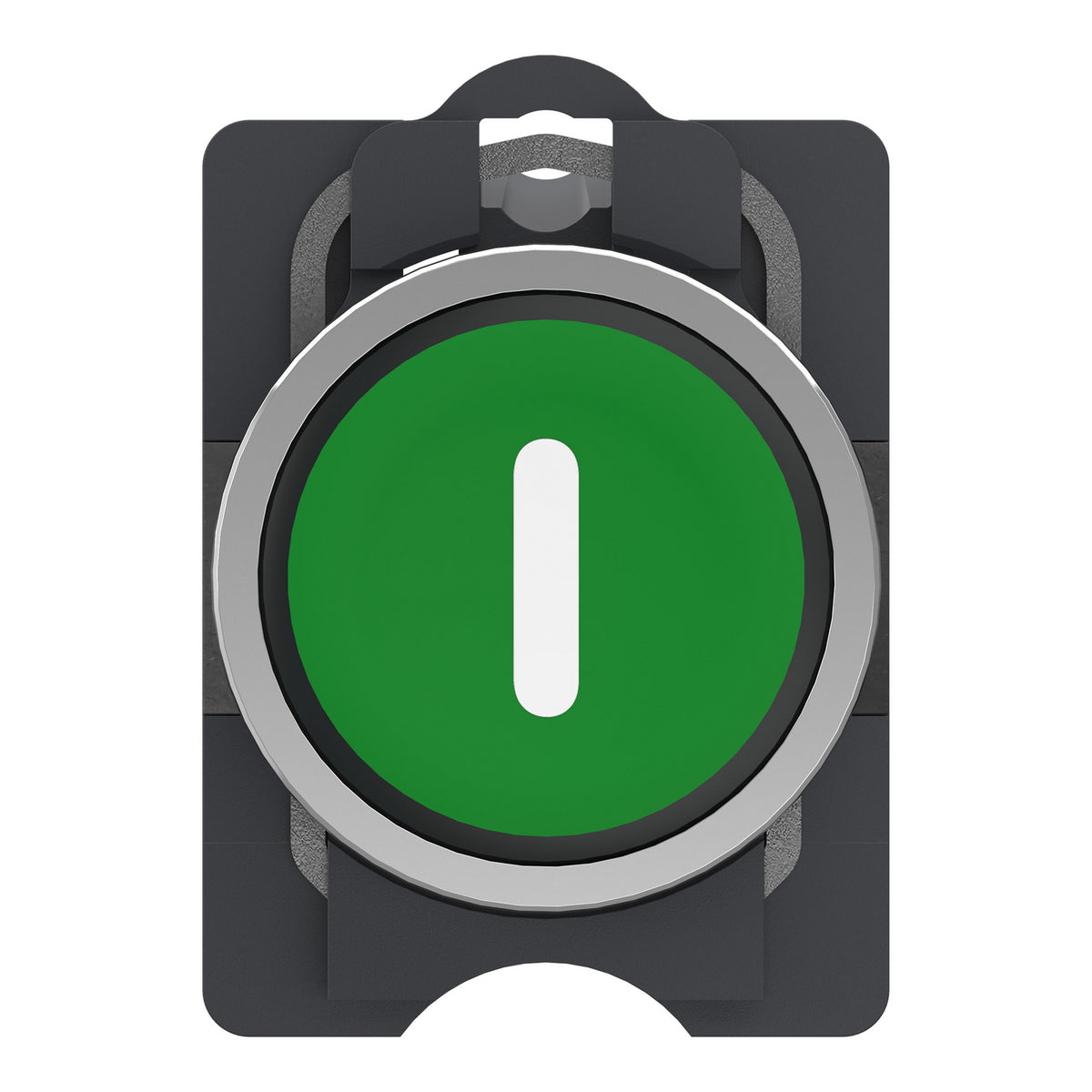 HIMEL Push button, Plastic ,22mm,marked White II, flush,Green,1NO,UI: 415V