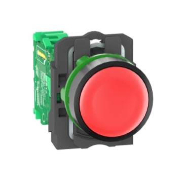 SCHNEIDER Wireless and batteryless transmitter, Harmony XB5R, push button, plastic, red, 22mm, spring return