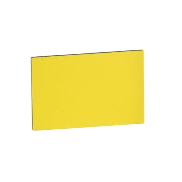 SCHNEIDER Harmony XB4. Unmarked legend 18 x 27 mm for legend holder 30 x 50 mm. 1 white side. 1 yellow side