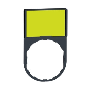 SCHNEIDER Harmony XB4. Legend holder 30 x 50 mm. plastic. with legend 18 x 27 mm. 1 white side. 1 yellow side. unmarked