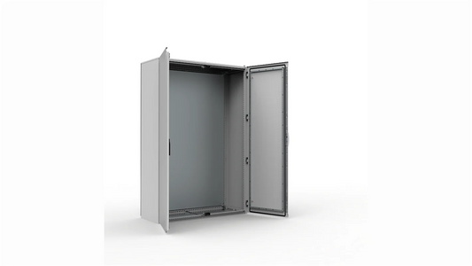 NU-LINE DOUBLE DOOR MILD STEEL1000 x 1200 x 400 D/ door Encl Grey