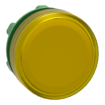 SCHNEIDER Head for pilot light, Harmony XB5, plastic, yellow, 22mm, plain lens, BA9s base fitting, for insertion of legend