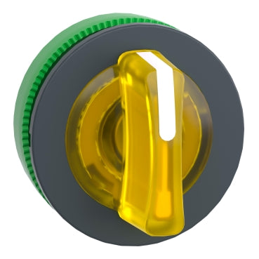 SCHNEIDER Head for illuminated selector switch. Harmony XB5. flush mounted yellow 3 position