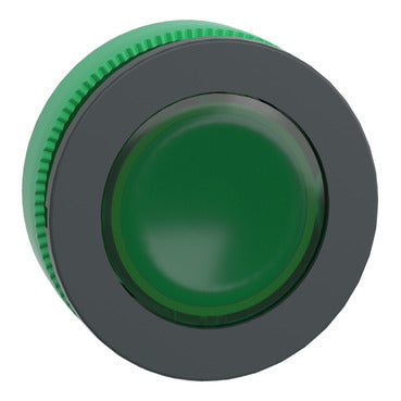 SCHNEIDER Head for pilot light, Harmony XB5, green, 30mm, universal LED, plain lens