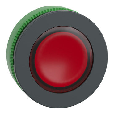 SCHNEIDER Head for illuminated push button, Harmony XB5, red, 30mm, universal LED, plain lens