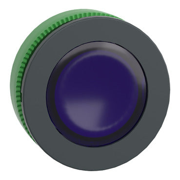 SCHNEIDER Head for illuminated push button, Harmony XB5, blue, 30mm, universal LED, plain lens