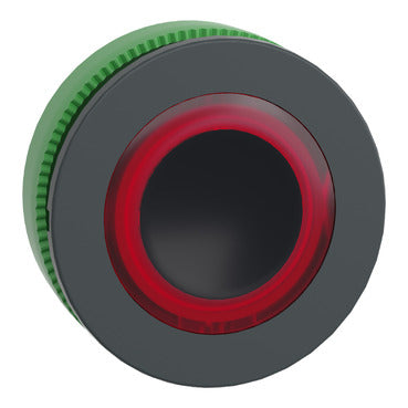 SCHNEIDER Head for illuminated push button, Harmony XB5, plastic, red flush mounted, 30mm, universal LED, illuminated ring