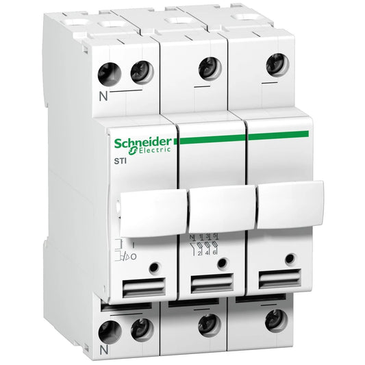 SCHNEIDER ACTI9 STI 3P-N 25A FUSE 10.3 X 38 MM FUSE