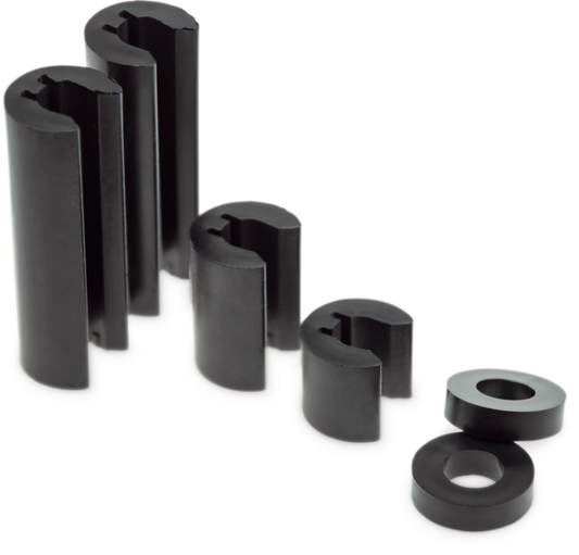 Black Clip Type Spacer 25mm High M8 Clearance Hole