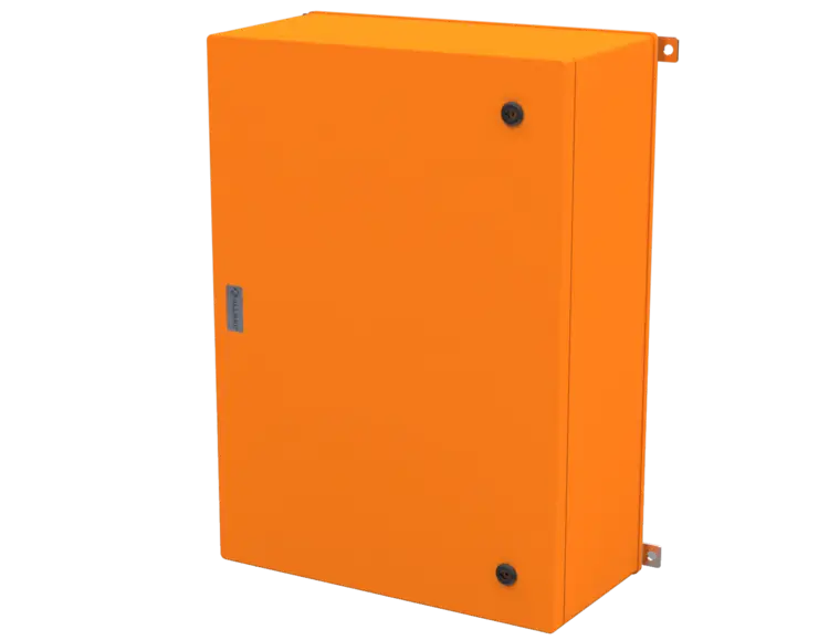 ALLBROX 6.5 DEEP ORANGE (700X500X366) PORTRAIT ABOVE BOXES INCLUDE: SMC DEVICE PLATE, S/S HINGES, WALL BRACKETS, LOCKING MECHANISM & PANEL  KEY