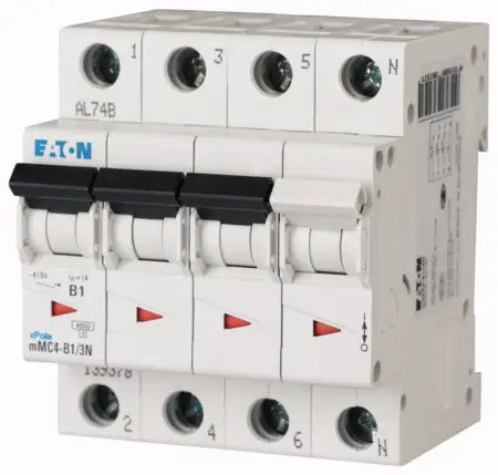 EATON CIRCUIT BREAKER 15kA CURVE C 3P+N - 25A