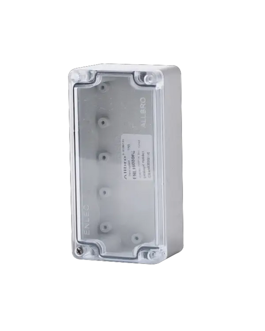 ALLBRO ENL160809C Grey Base + Clear Lid BOXES EXCLUDE DEVICE PLATE - SOLD SEPARATELY