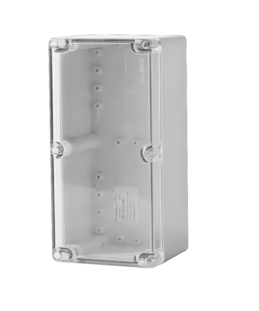 ALLBRO ENL241210C Grey Base + Clear Lid  BOXES EXCLUDE DEVICE PLATE - SOLD SEPARATELY