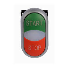 EATON DOUBLE OPER WITH IND LIGHT, “STOP”/ “START” SYMBOL