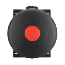 EATON E/STOP BLK NON-ILLUM, PULL TO REL, 38MM DIA