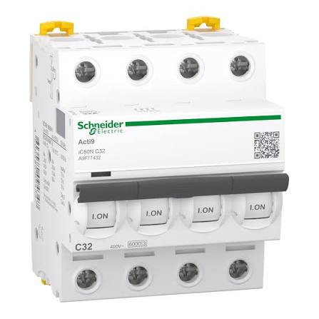 SCHNEIDER Acti9 iC60N 4P C 32A MCB